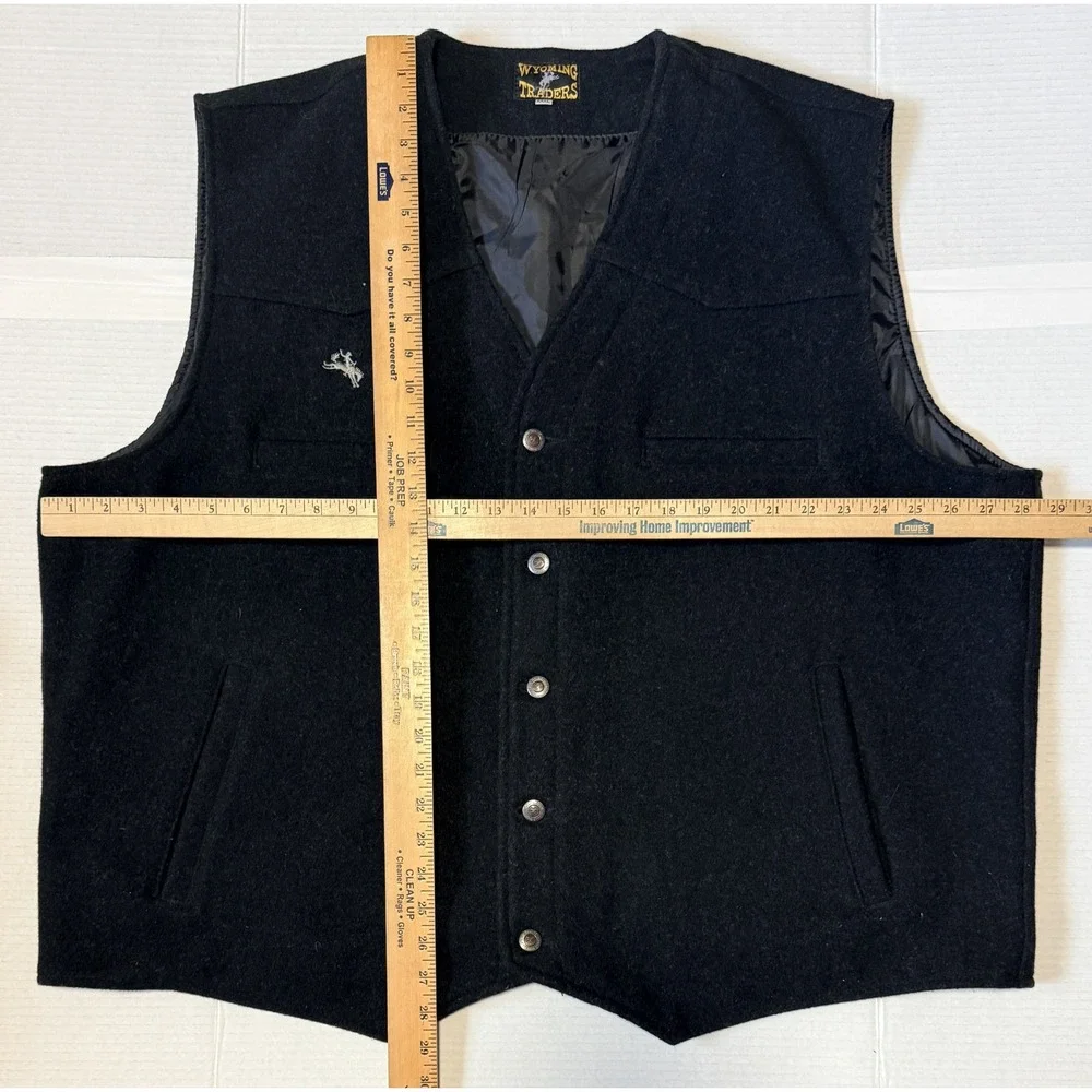 WYOMING TRADERS - Men's Vest - 100% Virgin Wool Lined Western - XXXL 3X-Large